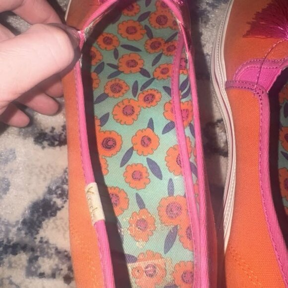 Kate Spade Ked Orange and Pink Loafers Size 10 - Picture 6 of 9